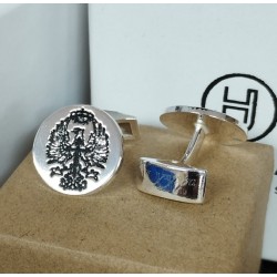 Gemelos personalizados escudos militares, cofradías ... plata de ley