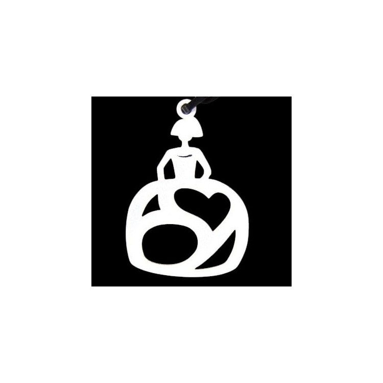 Colgante Menina  plata de ley