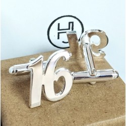 Gemelos de Números diseño libre plata de ley