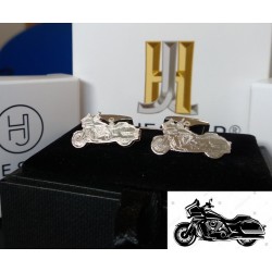 Gemelos de moto en plata de ley fabricación atesanal