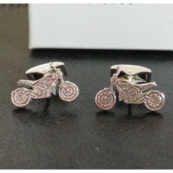 Gemelos de moto en plata de ley fabricación atesanal