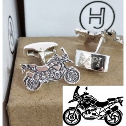 Gemelos Motos personalizadas con su diseño o dibujo en plata de ley