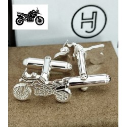 Gemelos Motos personalizadas con su diseño o dibujo en plata de ley