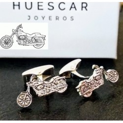 Gemelos Motos personalizadas con su diseño o dibujo en plata de ley