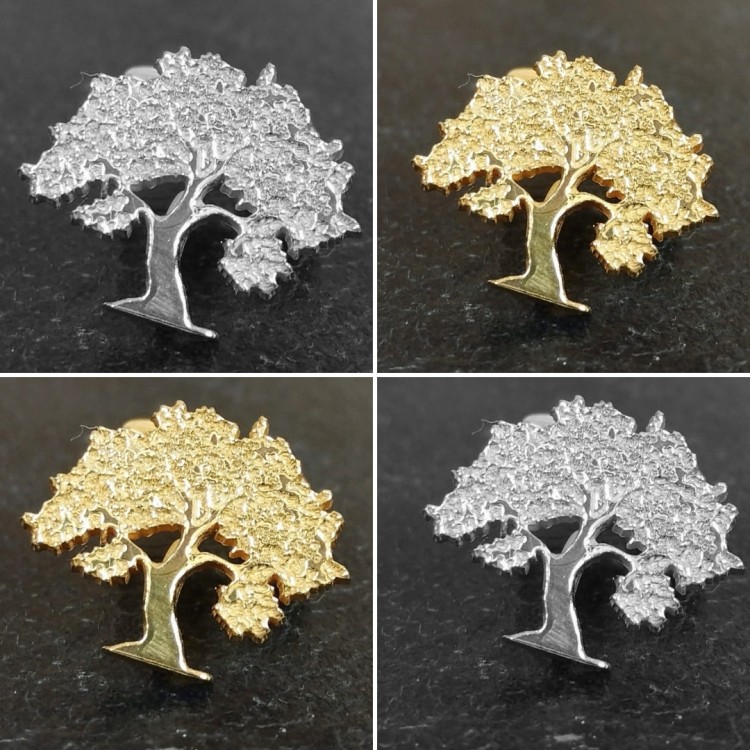 Pin Olivo en plata de ley