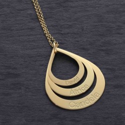 Colgantes personalizados plata de ley gotas (cadena incluida)