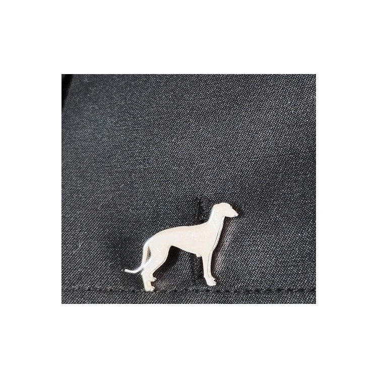 Pin galgo en plata de ley