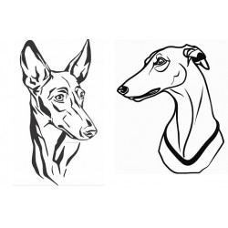 Gemelos de perros personalizados plata de ley