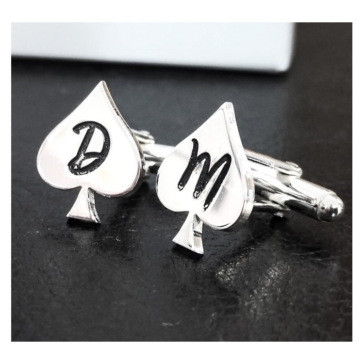 Gemelos picas personalizados en plata de ley