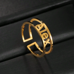 Anillos personalizados iniciales o números plata de ley