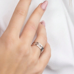 Anillos personalizados iniciales o números plata de ley