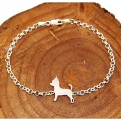 Pulsera mascota plata de ley y cadena plata