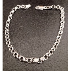 Pulsera mascota plata de ley y cadena plata
