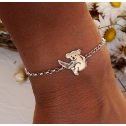 Pulsera animales y mascotas plata de ley
