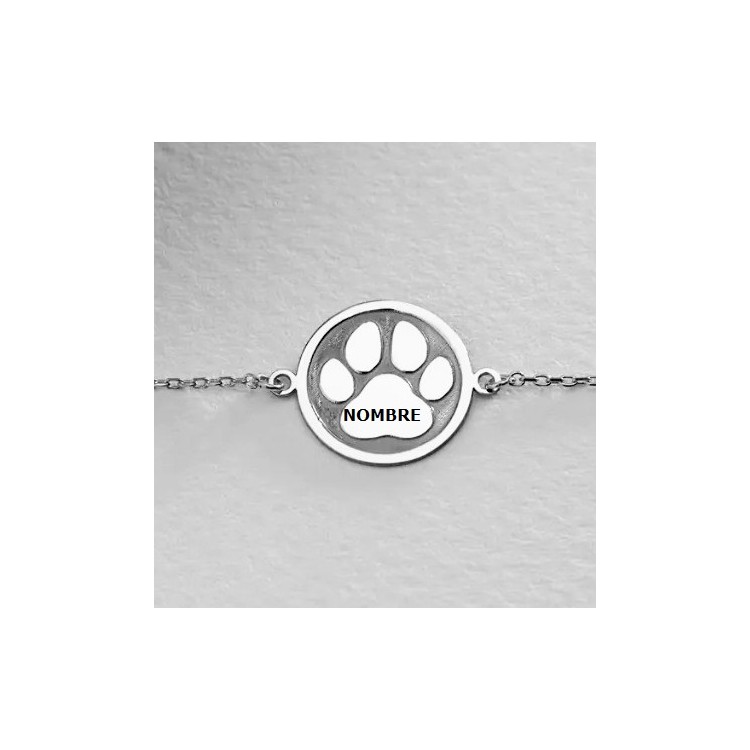 Pulsera personalizada huella en relieve plata de ley solo o bañada en oro Pulsera personalizada huella en relieve plata de ley solo o bañada en oro