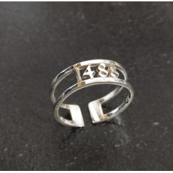 Anillos personalizados iniciales o números plata de ley