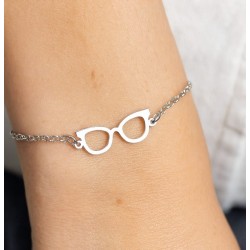Pulsera personalizada con tus gafas plata de ley solo o bañada en oro