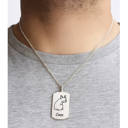 Collar personalizado hombres plata de ley Collar personalizado hombres plata de ley