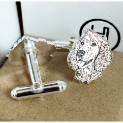 Gemelos de perros y gatos personalizados plata de ley