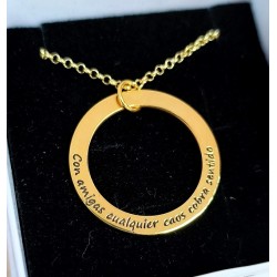 Colgante Aro personalizado plata de ley