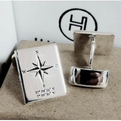 Gemelos dibujos  plata de ley ( cuadrados o rectangular)