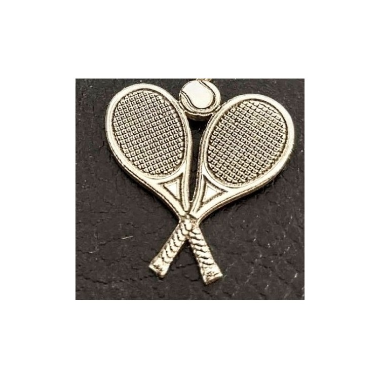 Pin raquetas de tenis plata de ley Pin raquetas de tenis plata de ley