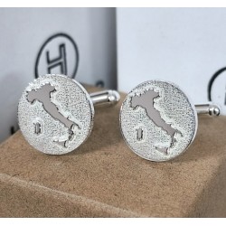 Gemelos Mapas en relieve  plata de ley