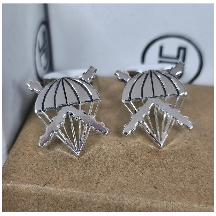 Gemelos Brigada paracaidista o bripac en Plata de Ley