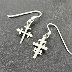 Pendientes personalizados de cruces, símbolos ...plata de ley