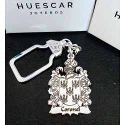 Llaveros Escudos de Armas plata de ley completamente