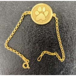 Pulsera personalizada huella en relieve plata de ley solo o bañada en oro