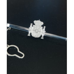 Pisacorbatas escudos de España plata de ley