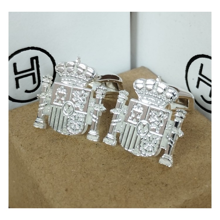 Gemelos Escudo de España Plata de Ley