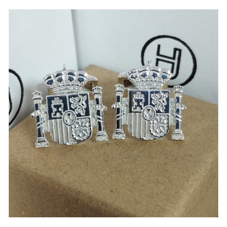 Gemelos Escudo de España Plata de Ley