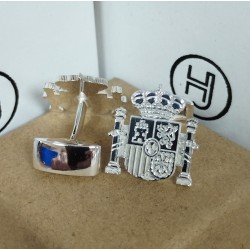 Gemelos Escudo de España Plata de Ley