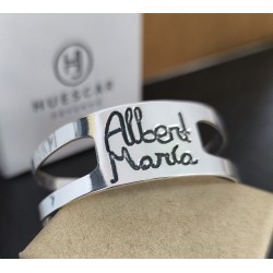 Brazalete  personalizado en plata de ley hecho a mano