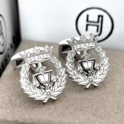 Gemelos insignia de Derecho en Plata de Ley