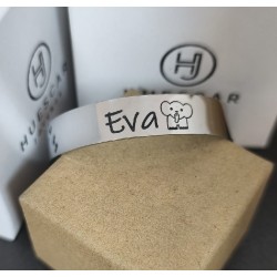 Pulseras para grabar de acero solo o dorada