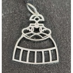 Colgante Menina con cadena incluida plata de ley