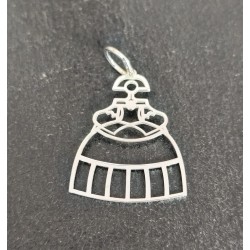 Colgante Menina con cadena incluida plata de ley