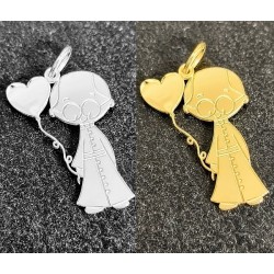 Colgantes DIBUJOS personalizados con cadena (plata de ley)