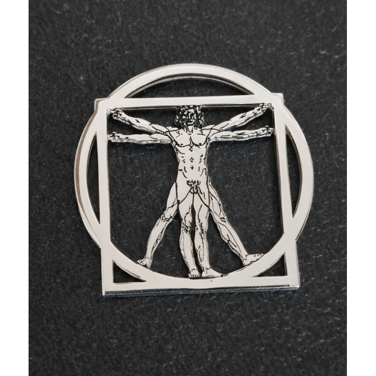 Colgante vitruviano de Da vinci plata de ley