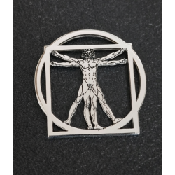 Colgante vitruviano de Da vinci plata de ley