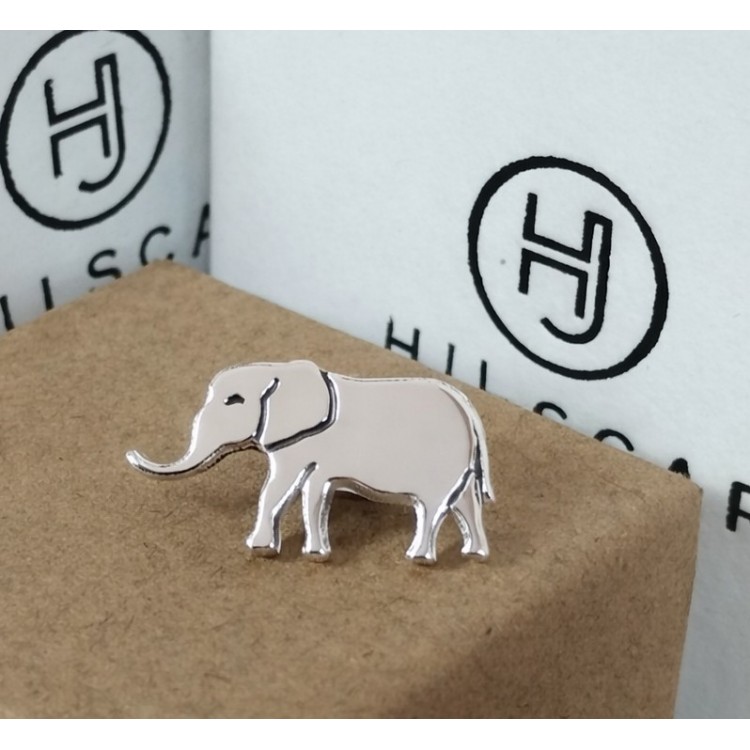 Pin elefante plata de ley