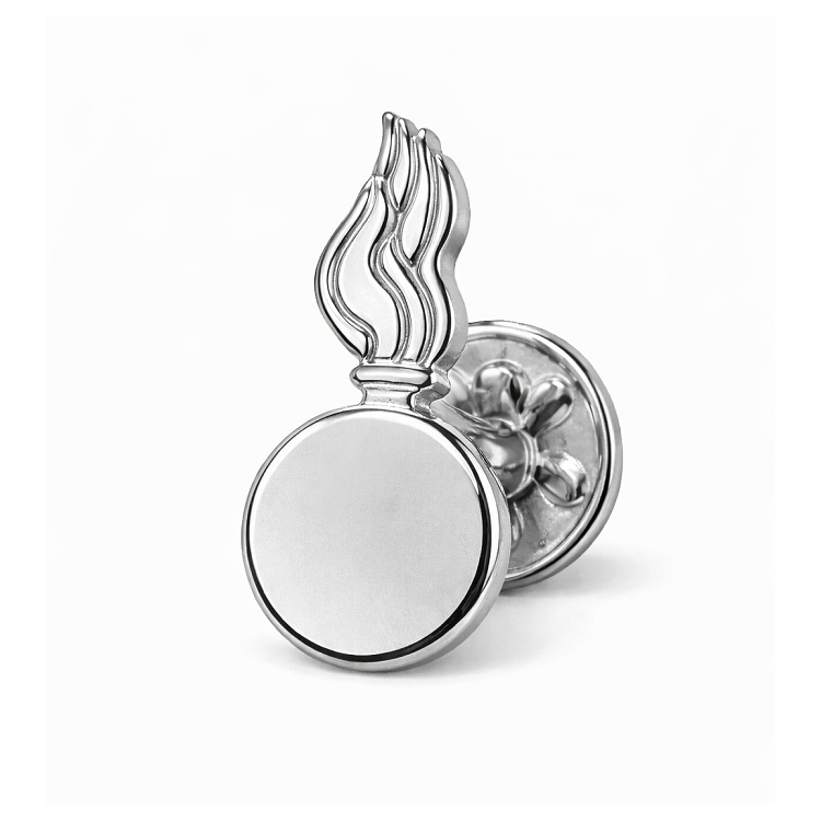 Pin artillería en plata de ley