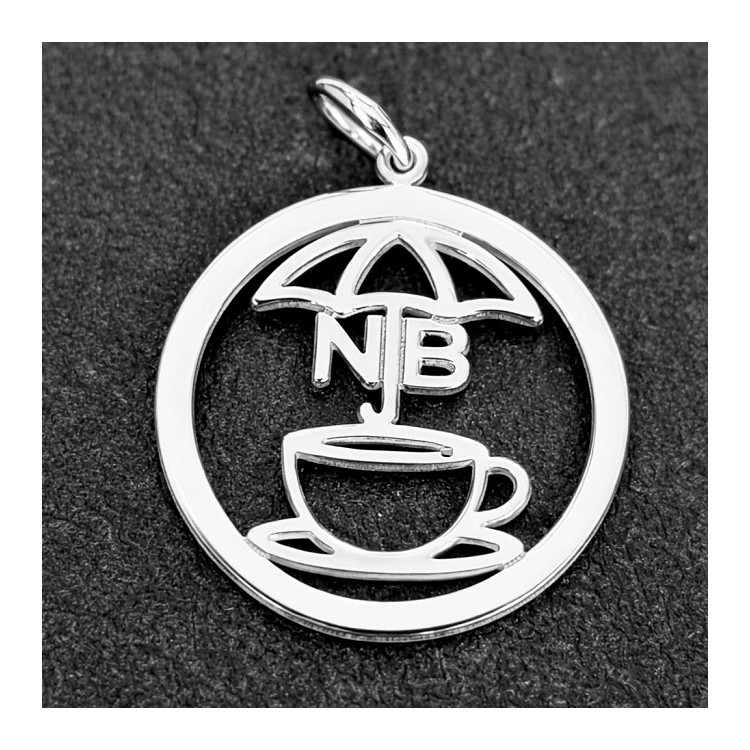 Colgante personalizado con iniciales plata de ley