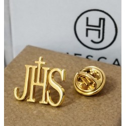 Pin Jesucristo JHS en plata de ley