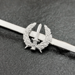 Pisacorbatas de insignias militares y policias plata de ley