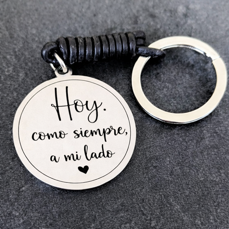Llaveros regalo Padre en acero inox.