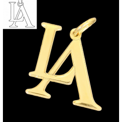 Colgantes de letras (2) con su diseño chapado oro